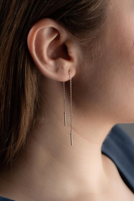 Heliophilia Silver Pendientes de Plata de Ley 925 con Circón
